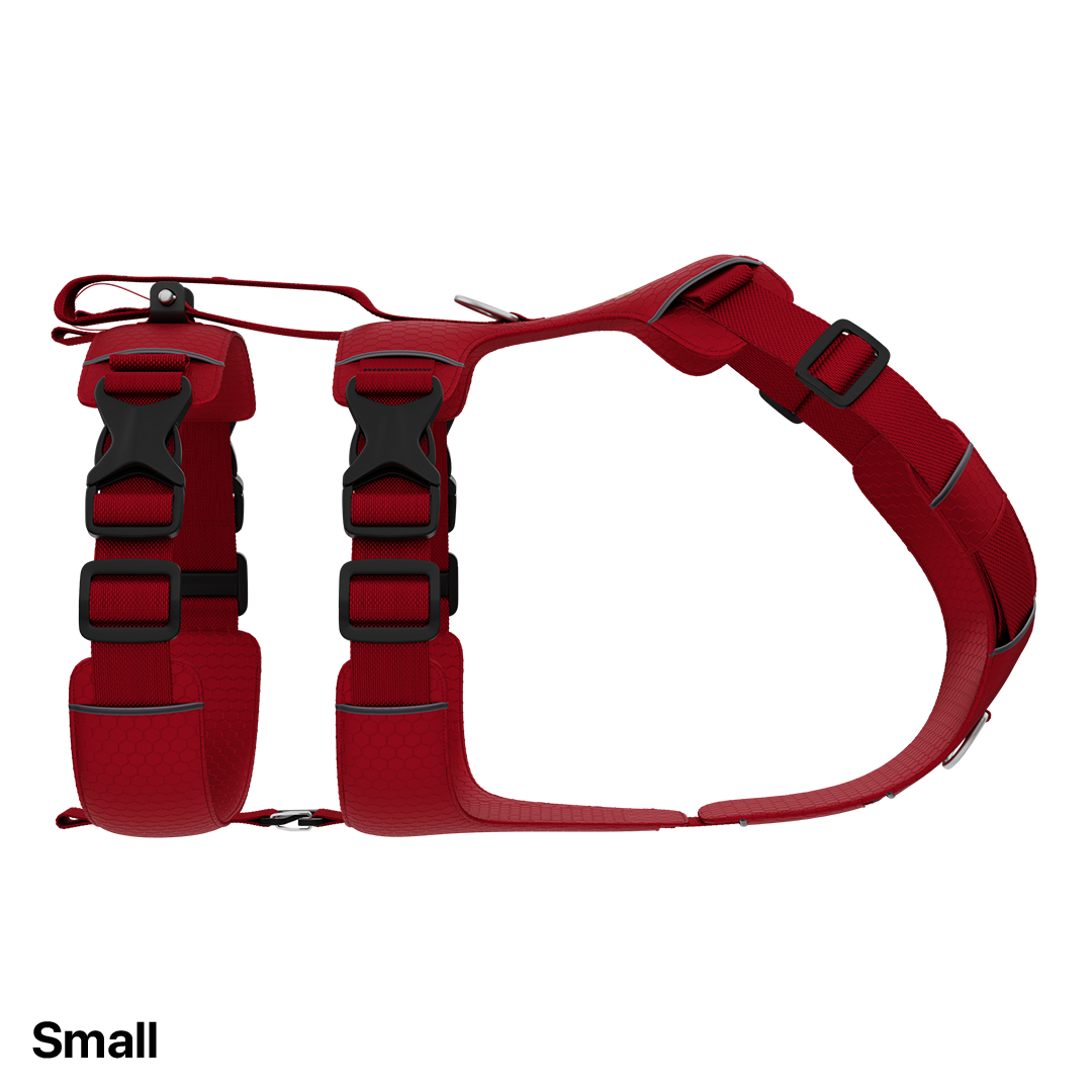 Sideview of Canyon Light Extended in Rescue Red, size Small