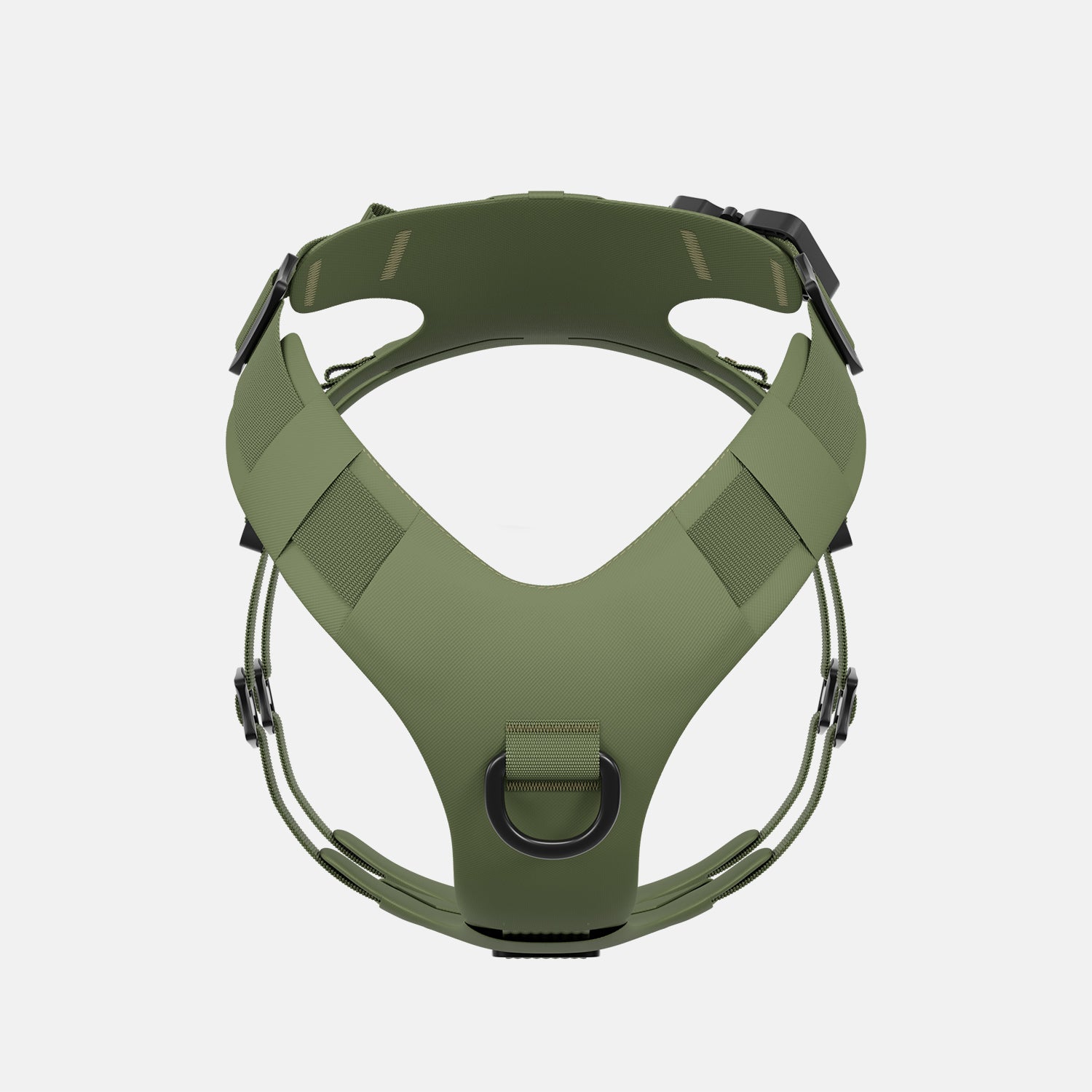 Front view of the Muse™ harness in Trail Green color