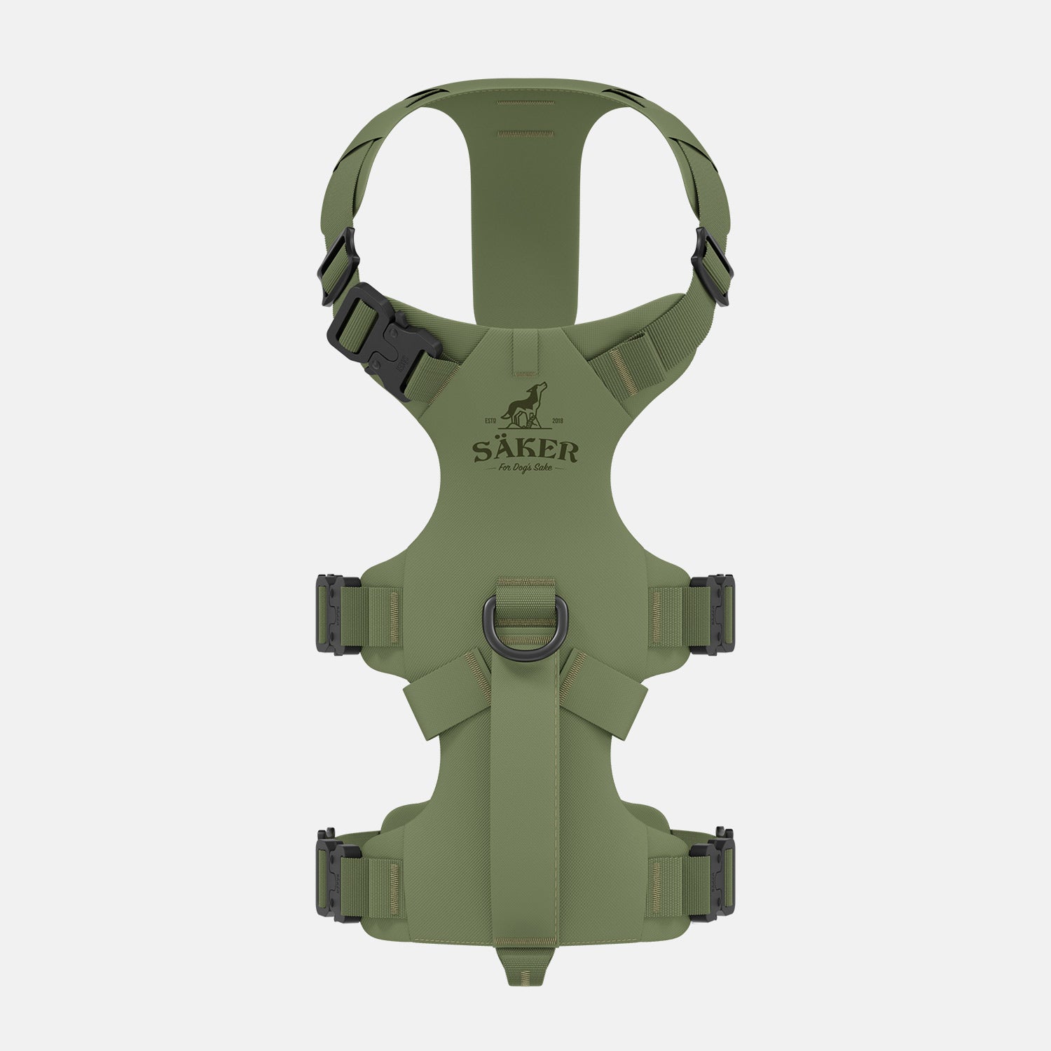 Top view of the Muse™ harness in Trail Green color