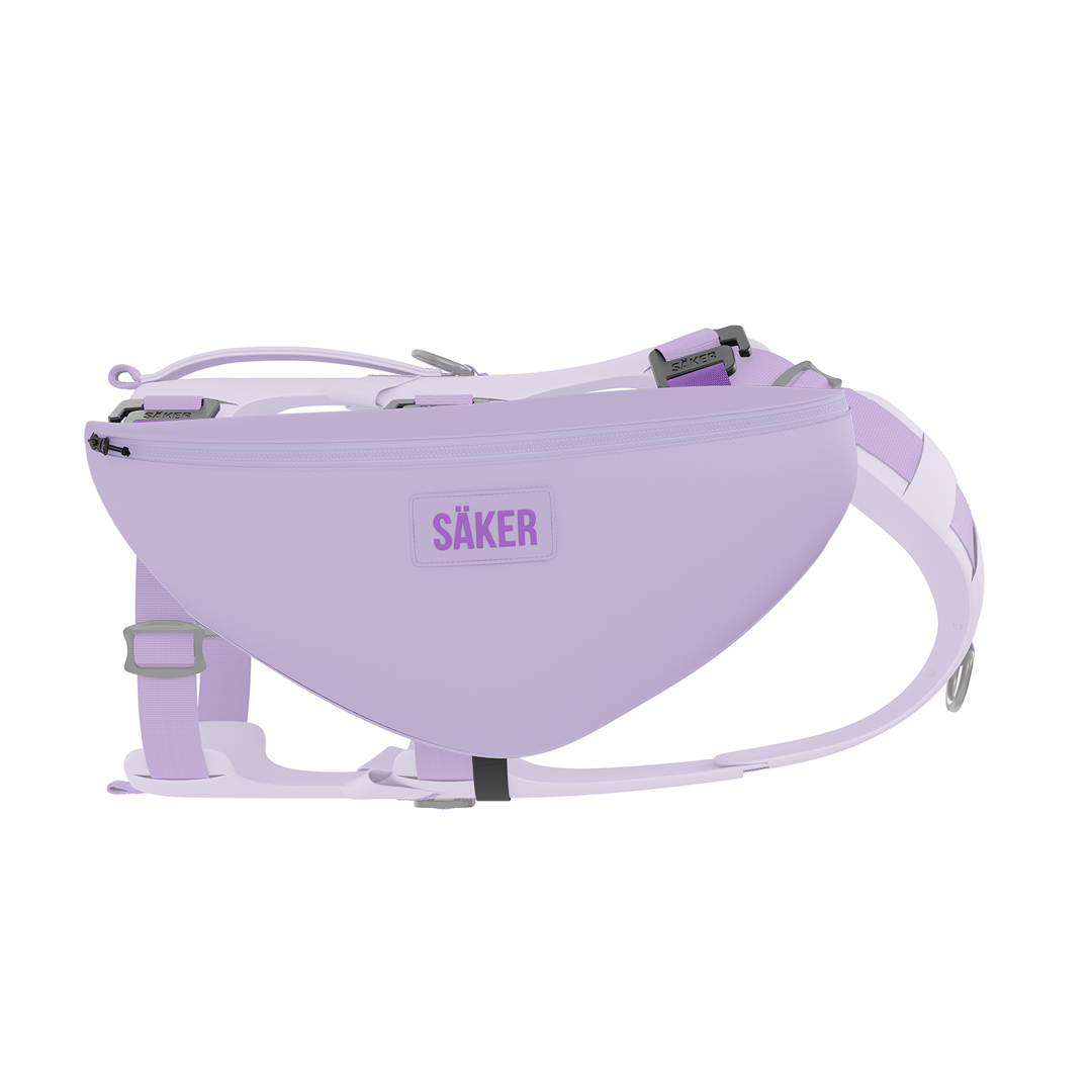 Side view of the Pouches 001 in Lilas color by Säker