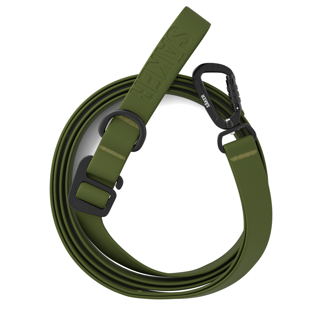 Top view of the Kelp™ leash in Trail Green