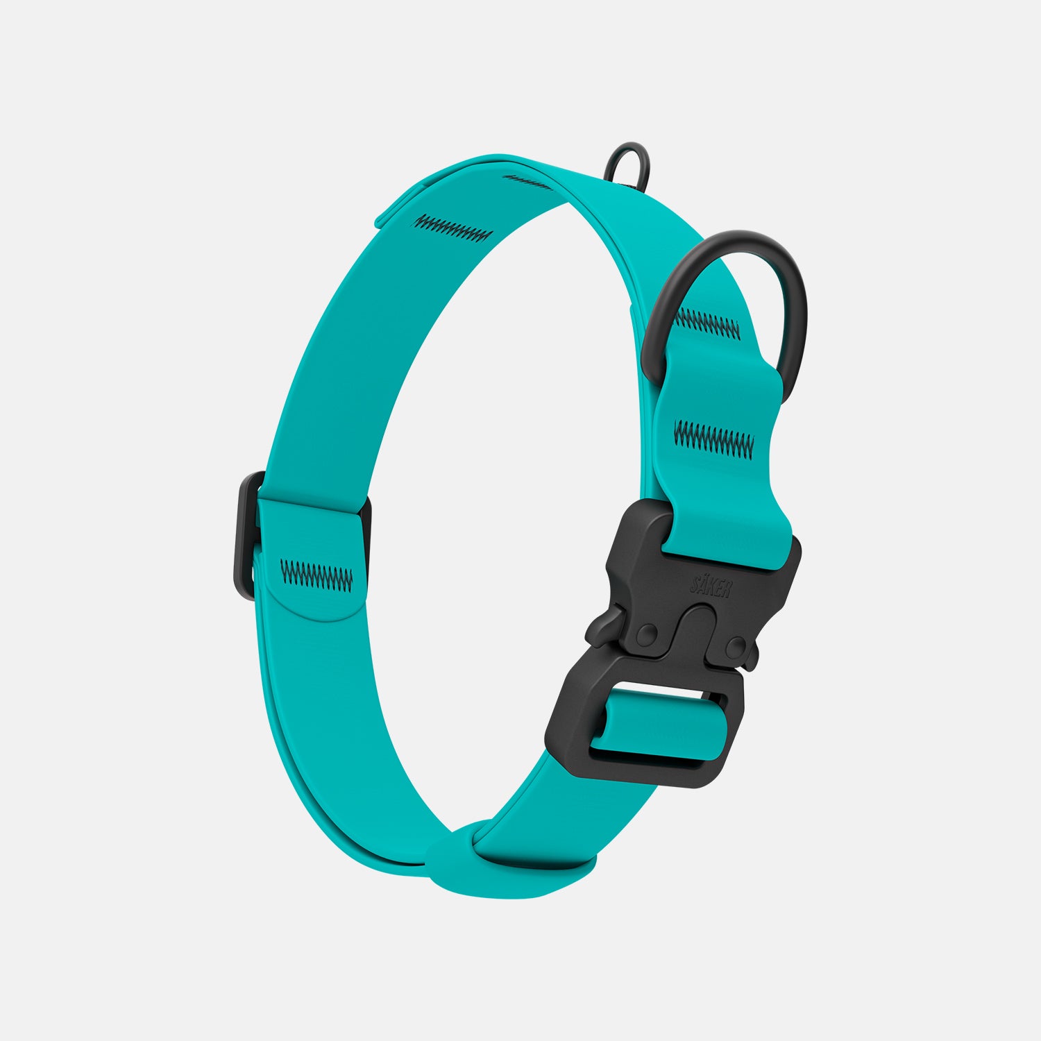 Vertical view of the Kelp™ collar in Skeena Teal color